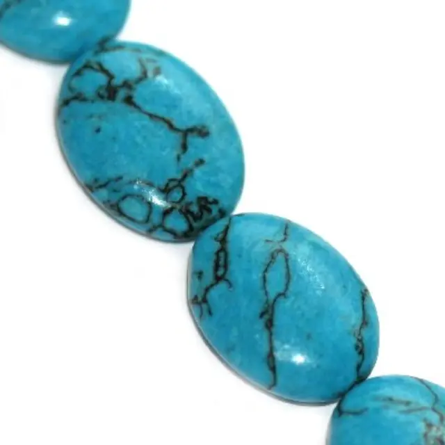 Συνθετικό Τυρκουάζ Οβάλ 20x15mm ~10τεμ
