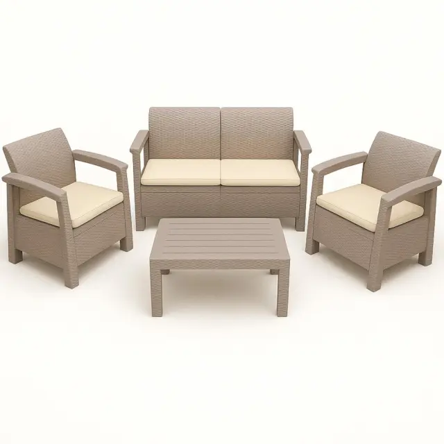 Σαλόνι Κήπου Σετ 4τμχ Toscana Cappuccino 8696219412257