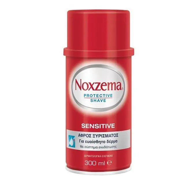 Noxzema Protective Shave Sensitive, Αφρός Ξυρίσματος Για Ευαίσθητο Δέρμα 300Ml
