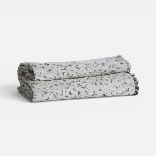 Ριχτάρι Διθέσιου Καναπέ Leopard 170x250 Nef Nef Homeware, 58%ΑΚΡ-25%BAMB-17% ΠΟΛ - GREY (041406) 2