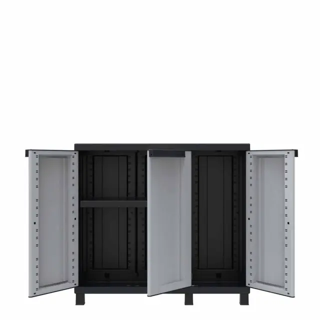 Ντουλάπα Κήπου Πλαστική TWIST BLACK 102B 102x39x91.5cm 3