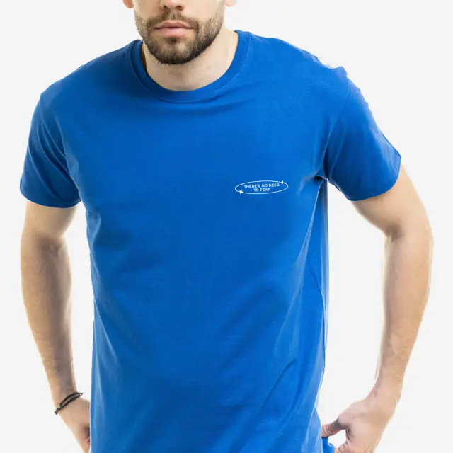 T-shirt Noshame® Μπλέ με τύπωμα Faith over Fear - 122579 - XXL 3