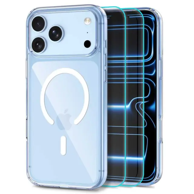 Tech-protect Flexair Hybrid Magsafe + Glass 2-pack Iphone 17 Pro / 18 Pro Clear