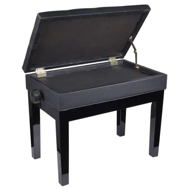 V-TONE BENCH 2 BK piano bench with storage compartment BLACK 2