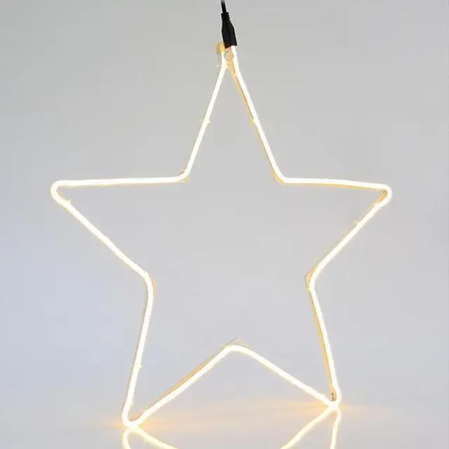 Φωτοσωλήνας Neon LED Αστέρι Θερμό Λευκό 54x58cm IP44