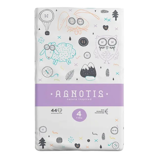 Agnotis Πάνες με Αυτοκόλλητο Eco No. 4 για 7-18kg 44τμχ