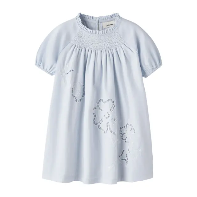 Φόρεμα Lil'Atelier 100% organic cotton με διάτρητα κεντήματα 2