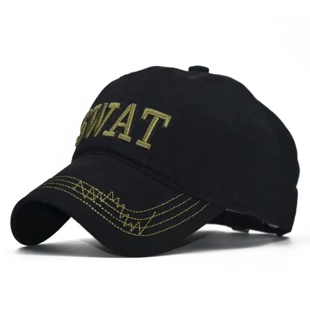 Ghetto Cap SWAT Army Black 6-Panel
