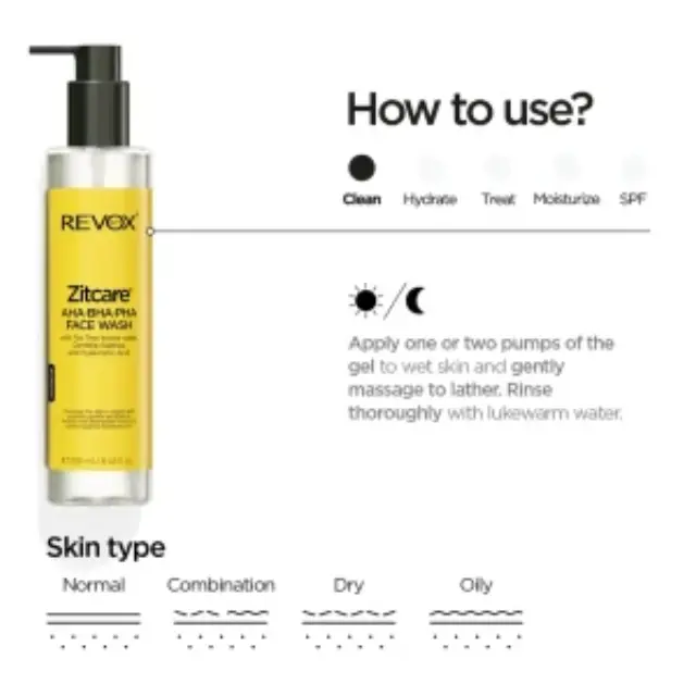 REVOX B77 Zitcare® AHA BHA PHA Face Wash 250ml 2