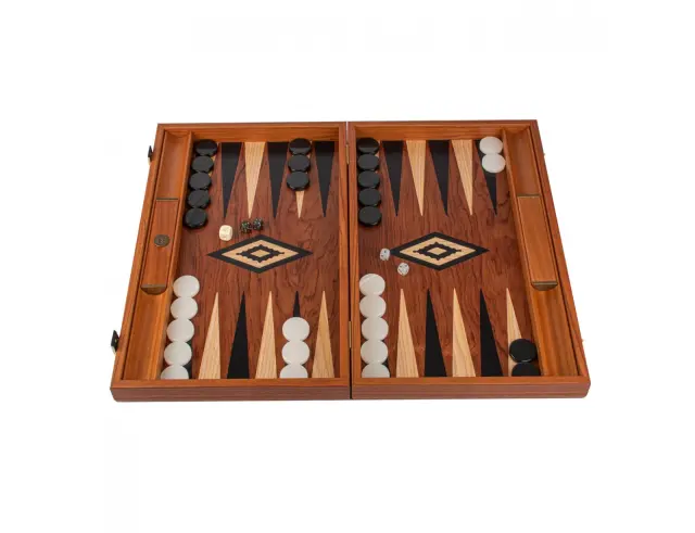 Σετ Χειροποίητο Τάβλι Premium Rosewood Manopoulos από Ξύλο με διαστάσεις 48x26cm - Black & Oak PointsBTT1