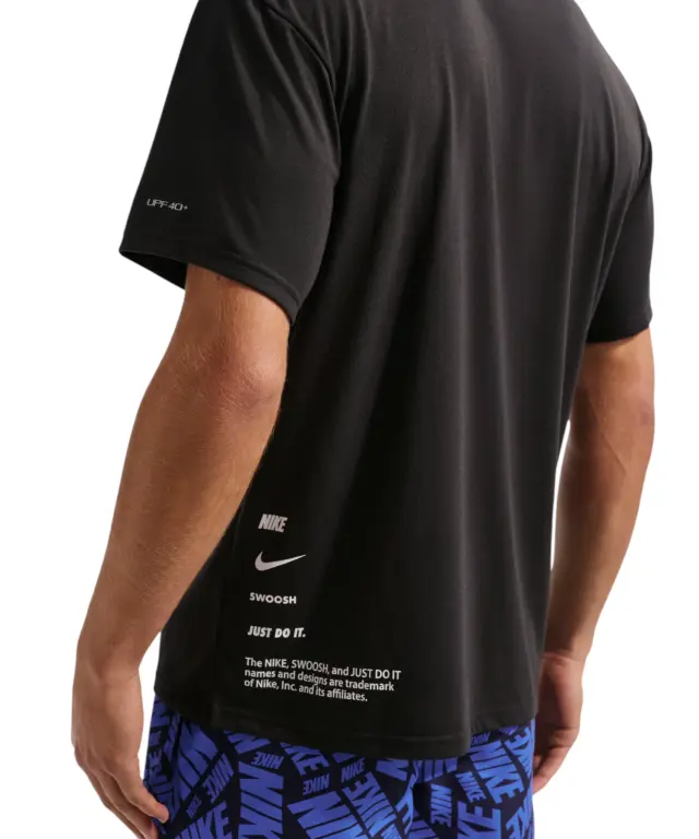 Nike - Ανδρική Αντηλιακή Μπλούζα Short Sleeve Hydroguard NESSG523-001 Μαύρο 2
