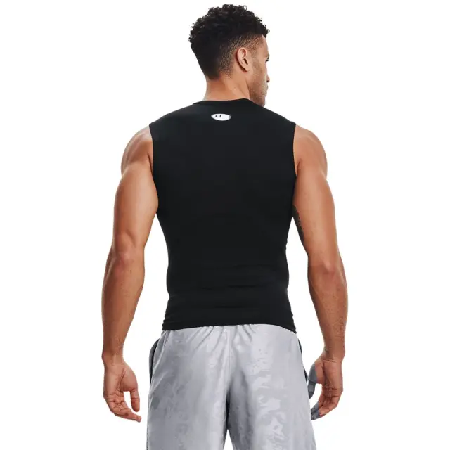 Under Armour Men's HeatGear Compression Sleeveless Tank Μαύρο 1361522-001 (Under Armour) - Small 3