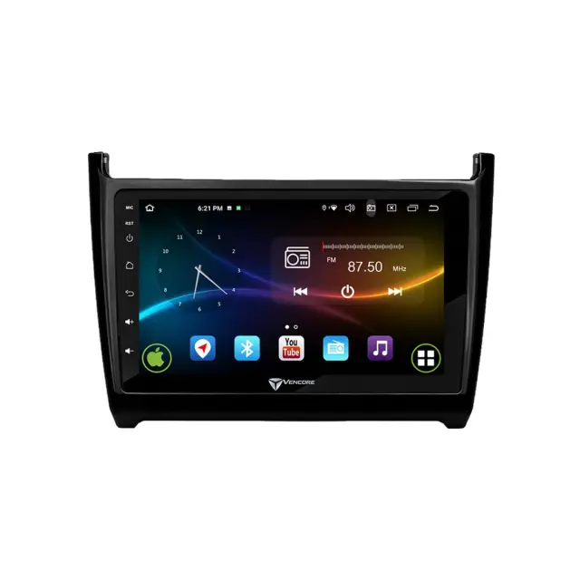 VenCore Οθόνη Multimedia Android 15 9" 9109A MTK6762 Octa-Core 2GB/32GB IPS με Πρόσοψη, CarPlay, Android Auto και Υποστήριξη Κάμερας Οπισθοπορείας AHD για VW Polo 2009-2017 – Μαύρη (3236-10007-0069B) 2