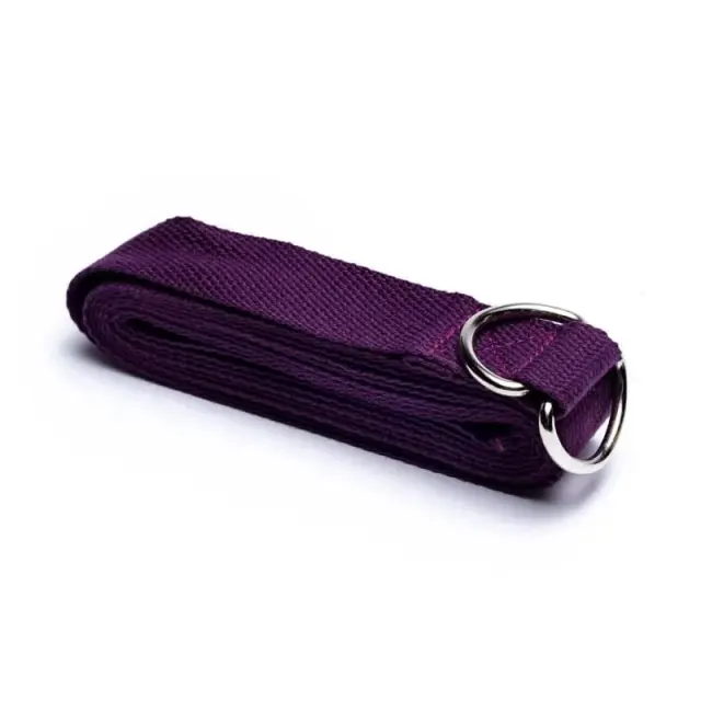 Ζώνη (Ιμάντας) Γιόγκα Yoga Strap D – Ring Purple (250×4cm)
