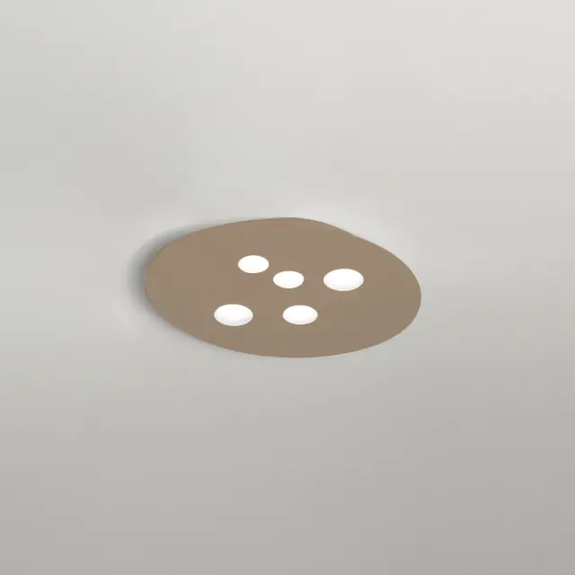 LUNA P/M φωτιστικό οροφής oval 60x50 Dove Grey
