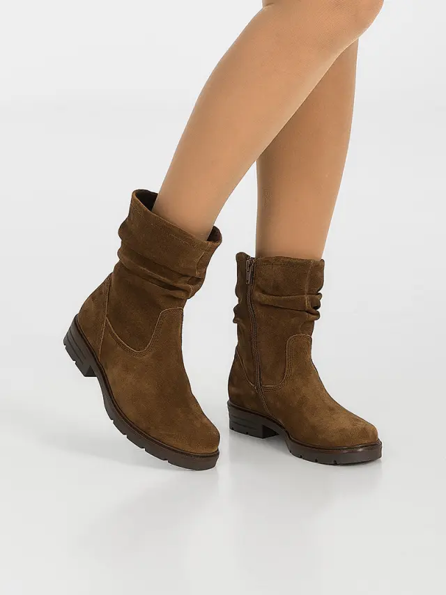 Gabor Μποτάκια Γυναικείο δέρμα Nubuck Καφέ GAB/74655 18-WHISKY 2