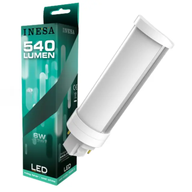 LED PLCC 6W 540lm 120° 6000K G24d G2