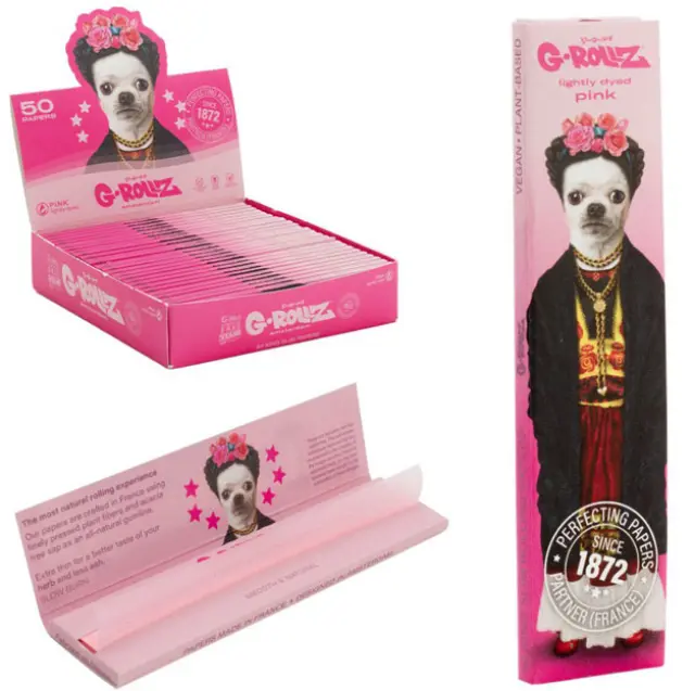 G-Rollz Χαρτάκια Pink (Pets Rozk Mexico) - King Size Slim 50φ.