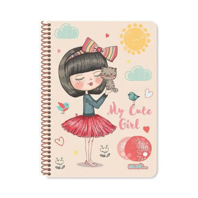 Must Τετράδιο Σπιράλ Cute 17x25 3 θέματα (000584465) 2