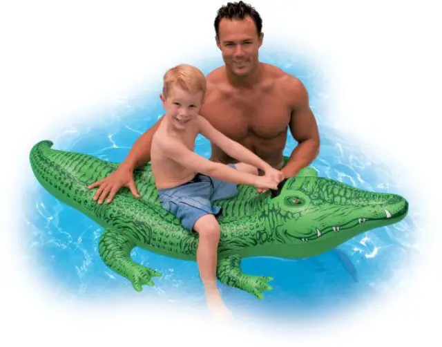 Intex Lil Gator Ride on Φουσκωτός Μικρός Αλιγάτορας Με Σταθερή Λαβή - 168x86εκ. - 3+Χρ.