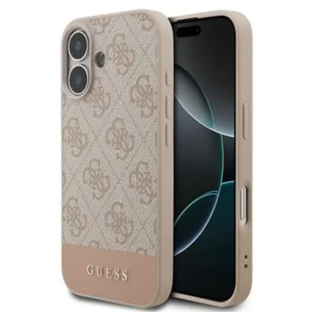 Guess PU 4G Stripe Case for iPhone 17 Pink