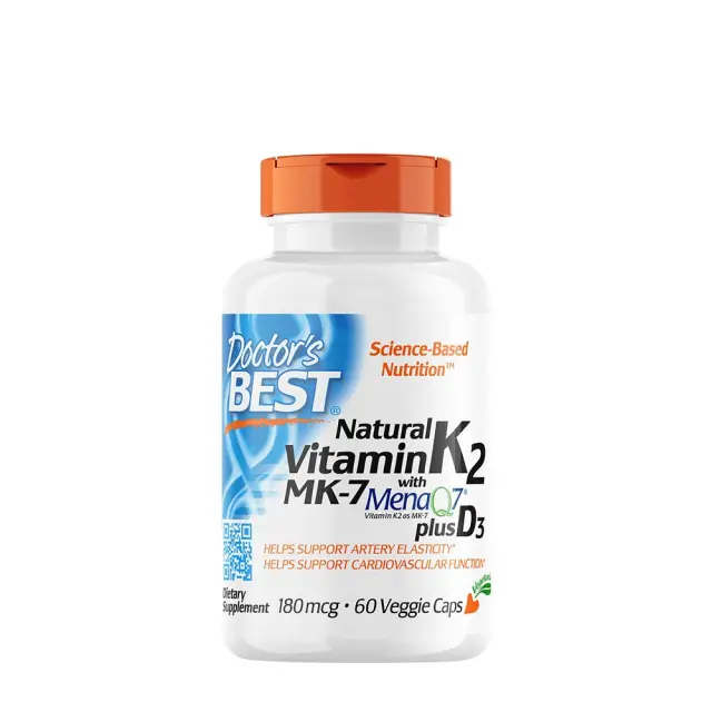 Doctor's Best Natural Vitamin K2 (MK7) 180 mcg + D3 1000 IU
