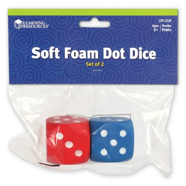 Learning Resources Εκπαιδευτικό Παιχνίδι Foam Dot Dice (3+ ετών) LER2228 3