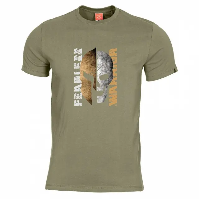 Pentagon Ageron "Fearless" T-Shirt-Μπλουζάκι Μακό για Τακτική -Καθημερινή Χρήση - 06-Χακί-Olive Green