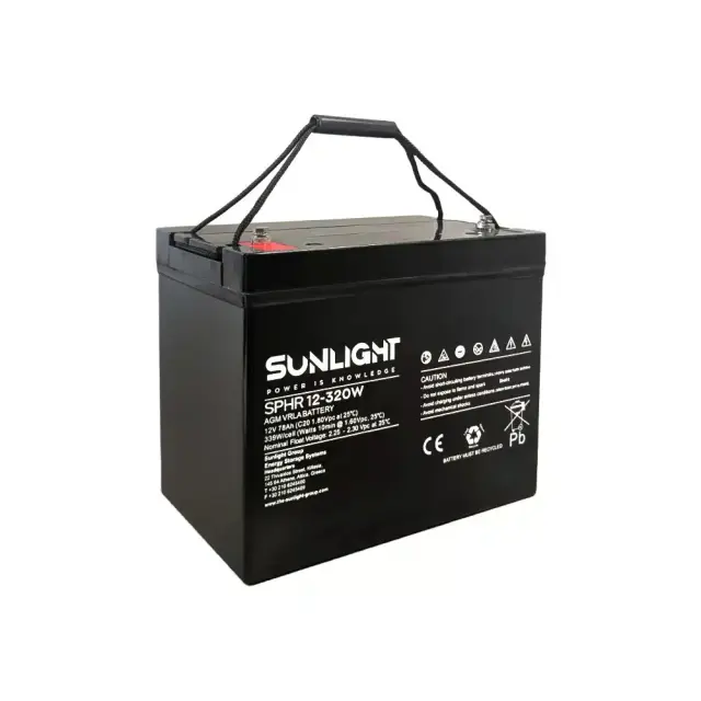 Μπαταρία Μολύβδου VRLA Sunlight SPHR 12V 320W 69.3Ah High Rate