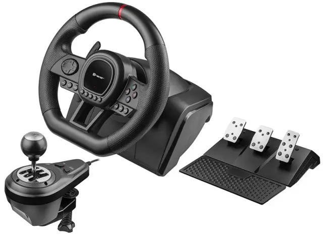 Tracer TRAJOY47345 Gaming Controller Black Steering Wheel + Pedals PlayStation 4, PlayStation 3, Xbox One, Xbox 360, Switch, PC