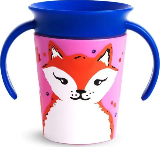 Munchkin Παιδικό Ποτηράκι Miracle 360° Wildlove Sippy Cup από Πλαστικό Μπλε 177ml για 6m+