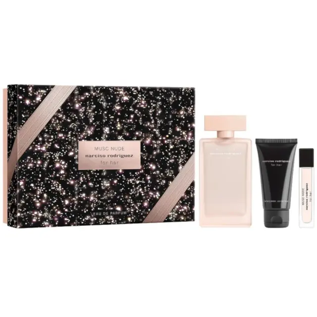 Narciso Rodriguez Musc Nude Gift Set Eau De Parfum 50ml + Body Lotion 50ml + Shower Gel 50ml