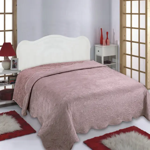 Κουβέρτα βελούδο με sherpa NX2211 (160cm x 220cm) syklamen - -