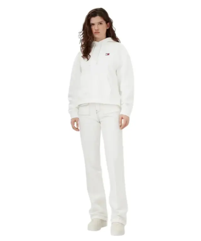 Tommy Hilfiger - Γυναικείο Φούτερ Badge Regular Fit DW0DW19414-YBL Λευκό - L 2