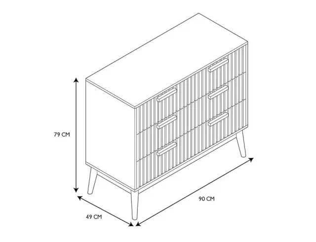 Έπιπλο Εισόδου Klaus Home Deco Factory με διαστάσεις 90x49x79cm HD0087 2