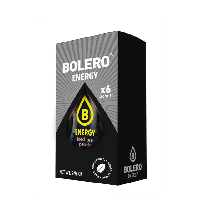 Bolero Energy Mix Peach Ice-Tea, 6 x 14 g