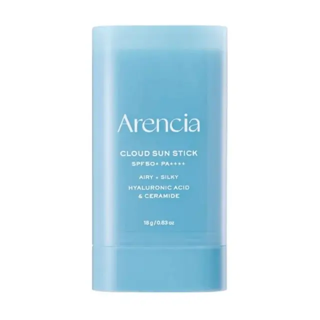 Arencia Cloud Sun Stick Spf50+ Pa++++ Αντηλιακό Stick Προσώπου ενυδάτωση και αόρατο ματ αποτέλεσμα χωρίς λιπαρότητα 18g