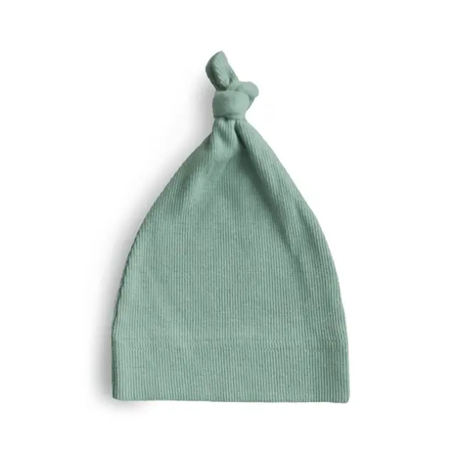 Mushie Ribbed Baby Beanie Σκουφάκι Παιδικό - Roman Green 0-3 μηνών