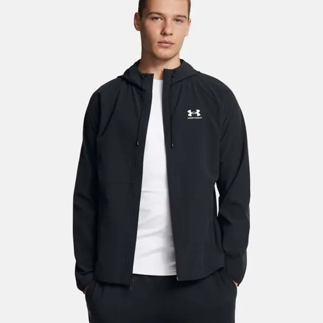 Under Armour Men's Stretch Woven Windbreaker Μαύρο 6003001-001 (Under Armour)