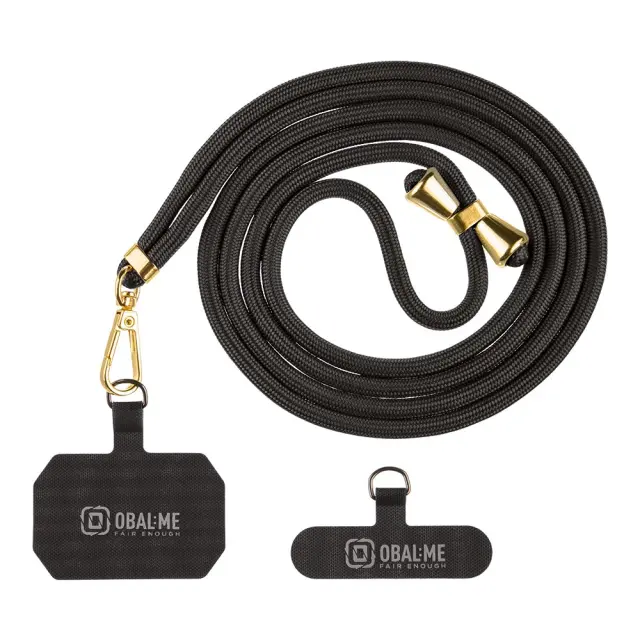 OBAL:ME NeckTag Allure Rope for Mobile Phone Black