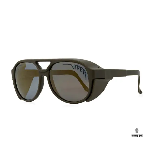 Ghetto Viper Pit G Sport Round Sunglasses Green Color Frame