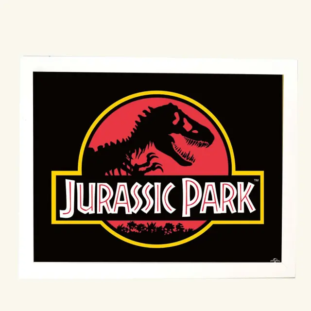 Αφίσα Jurassic Park Classic Logo 40x50εκ Κορνίζα Ξύλινη Χρώμα Λευκό Με Τζάμι MAT K1041-3