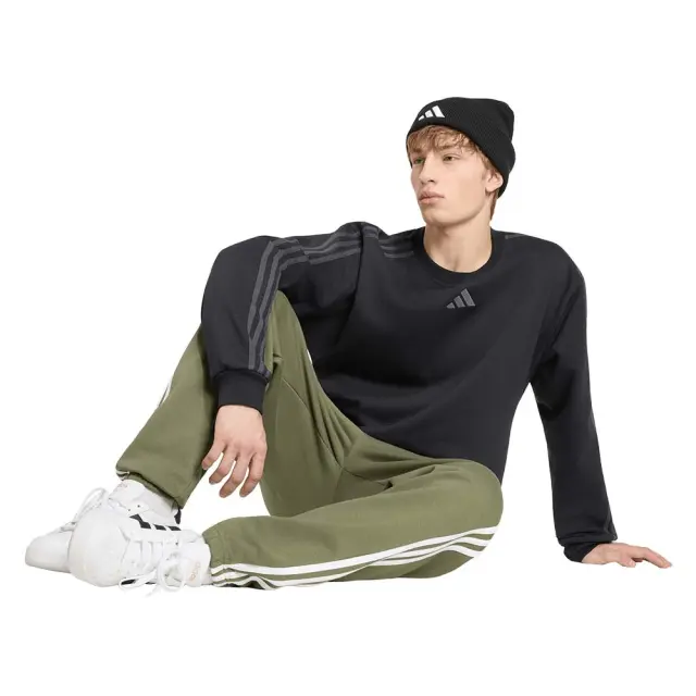 adidas Sportswear Men's 3Stripes Fleece Sweatshirt Μαύρο KY4157 (adidas Sportswear) 3