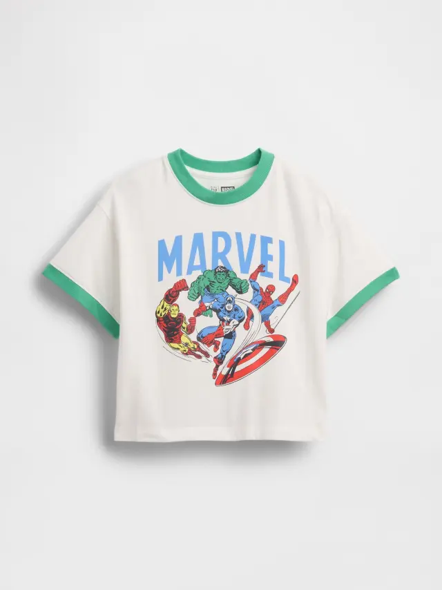 Βρεφική & Νηπιακή Μπλούζα Oversized με Σχέδια Marvel New off white