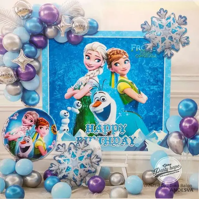 Σετ διακόσμησης μπαλόνια & πόστερ Frozen DIMI P-158 49τμχ