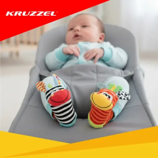 Kruzzel Σετ Βρεφικές Κουδουνίστρες 4 Τεμαχίων Αισθητηριακό Παιχνίδι 3
