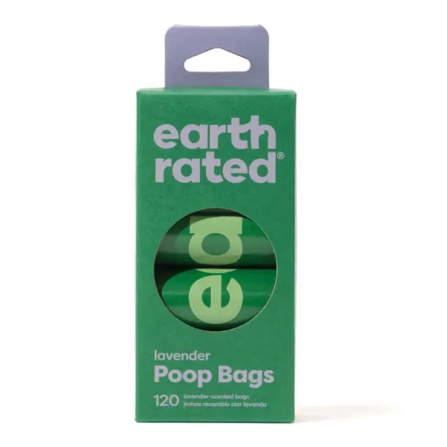 Earth Rated Eco Friendly Σακούλες Υγιεινής Με Άρωμα Λεβάντας (8ρολά/120τμχ) Μονόχρωμο