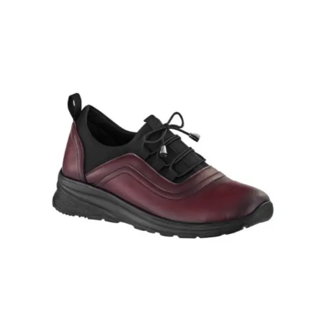 Naturelle 1040N Δερμάτινα Ανατομικά Sneakers Μπορντό, 1 ζευγάρι