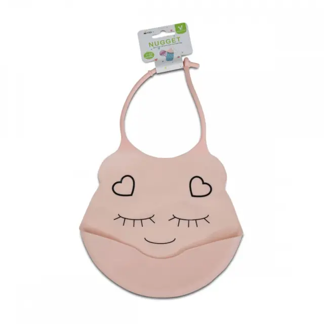 Cangaroo Σαλιάρα Σιλικόνης Baby Bib Nugget Pink (108214) Ροζ