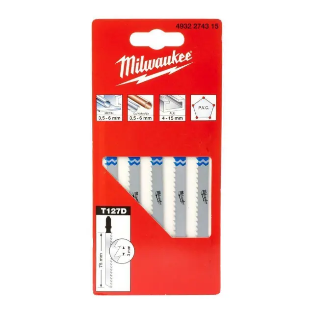 Milwaukee 4932274315 - Λάμες Σέγας Αλουμινίου 75mm 5τμχ 2